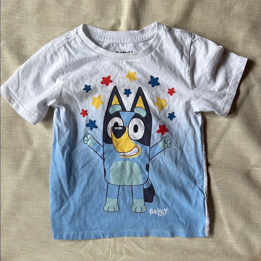 Lucy Kids' White and Light Blue Character Tee